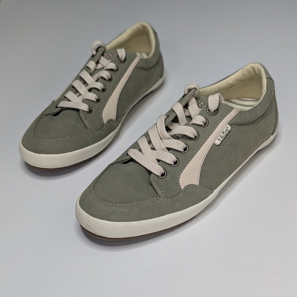 TAOS Shooting Star Sporty Canvas Everyday Sneaker in Sage Sz 10 - Picture 9 of 13